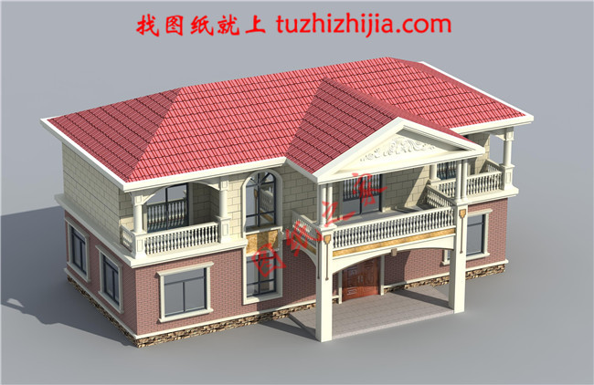 时尚大方的农村二层自建房屋设计图纸,占地120平米左右