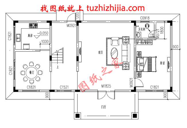 时尚大方的农村二层自建房屋设计图纸,占地120平米左右