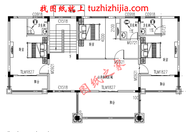 时尚大方的农村二层自建房屋设计图纸,占地120平米左右