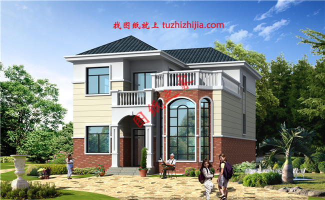 二层自建房屋设计图，带小院，带地下室，外观现代、时尚，内部布局合理