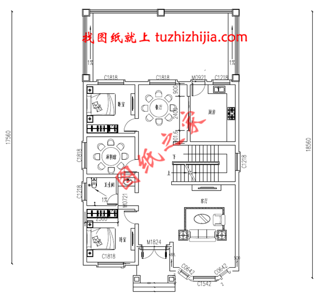 二层自建房屋设计图，带小院，带地下室，外观现代、时尚，内部布局合理