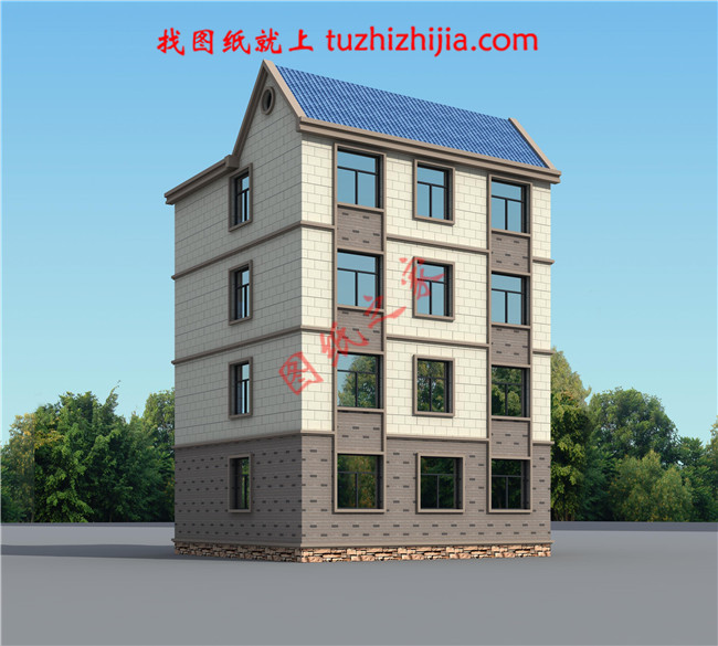 简单实用的四层农村自建房屋设计图,占地100平米左右