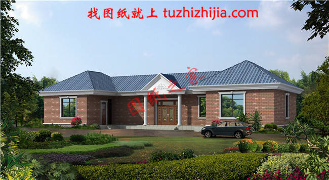 一层三合院自建房屋设计的图纸，建筑面积200平米左右