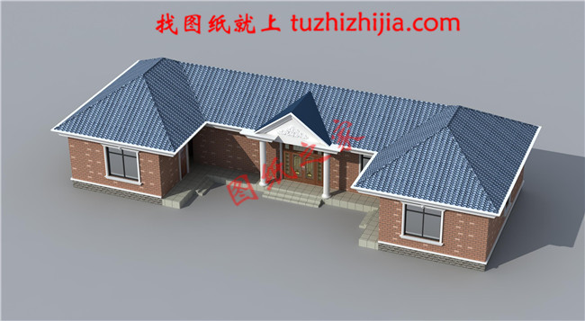 一层三合院自建房屋设计的图纸，建筑面积200平米左右