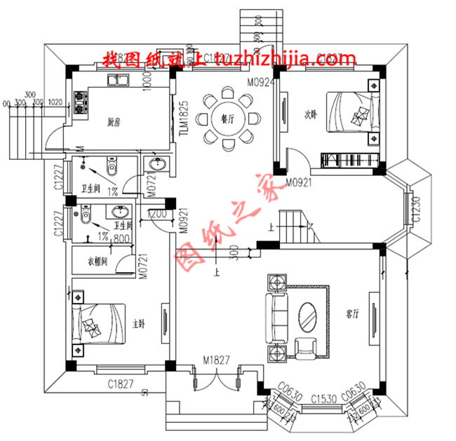 150平米简单大方的三层农村自建房设计图,坡层顶,色彩鲜明,布局合理实用