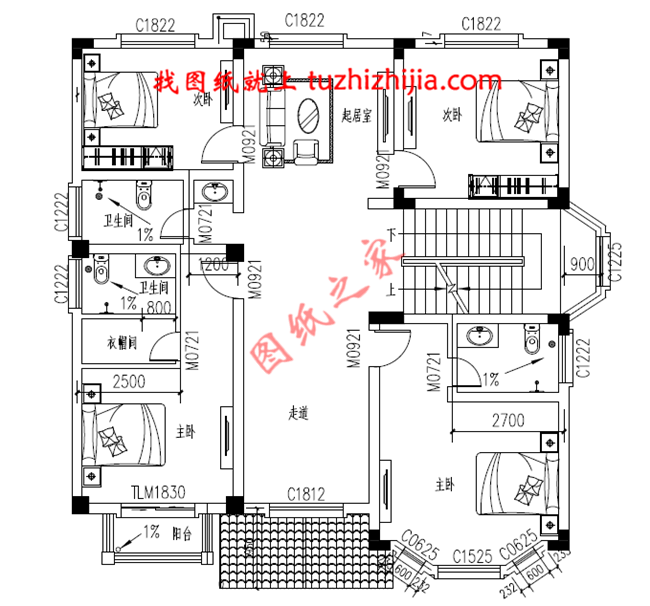 150平米简单大方的三层农村自建房设计图,坡层顶,色彩鲜明,布局合理实用