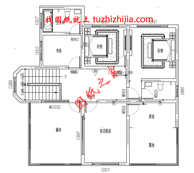 带车库三层自建别墅设计图纸,客厅中空,外观洋气时尚,这款户型非常受欢迎