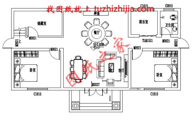 经典二层农村自建房屋别墅设计图纸,占地110平米左右