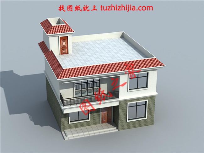 精致小巧新农村二层别墅设计图纸，占地90平米左右，造价15万左右