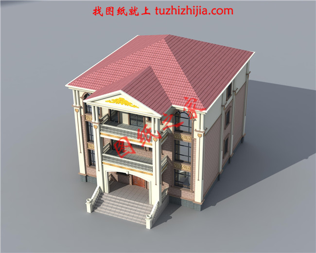 三层农村小别墅设计图,占地200平米,阳光大气