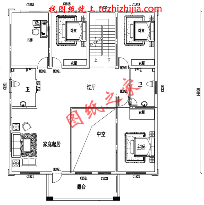 三层农村小别墅设计图,占地200平米,阳光大气