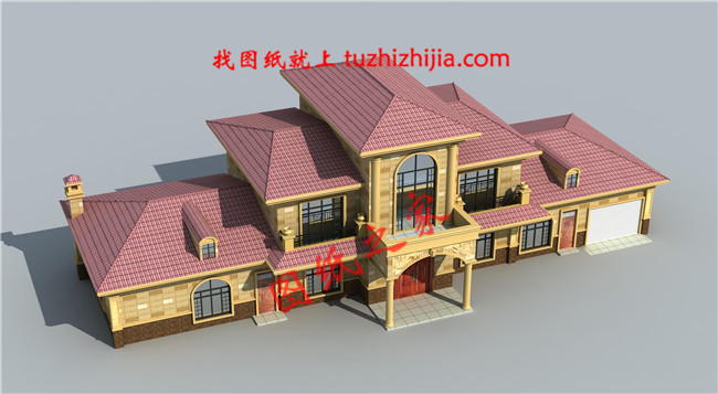 五星级土豪二层半小别墅,占地240平米,外观大气豪放