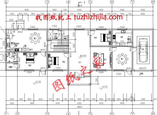 五星级土豪二层半小别墅,占地240平米,外观大气豪放