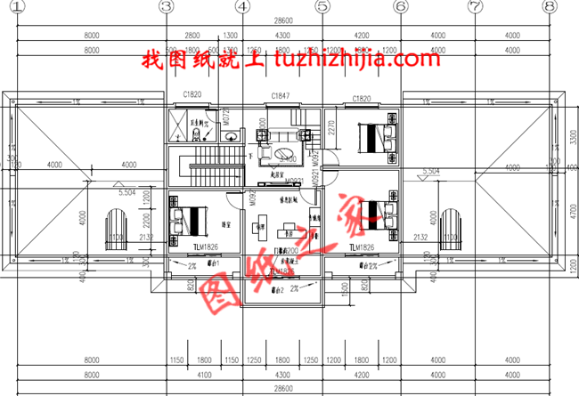 五星级土豪二层半小别墅,占地240平米,外观大气豪放