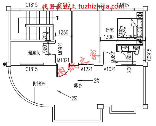小平米四层自建房屋设计图纸,户型简单实用,占地80平方米