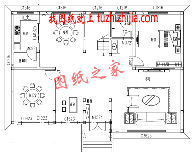 30万以下的经典二层新农村别墅设计图纸及效果图，简单大气