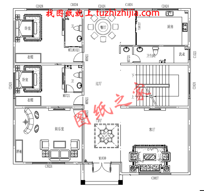 3层新农村房屋设计图纸及效果图，宽敞明亮，色彩搭配柔和，平米数较大