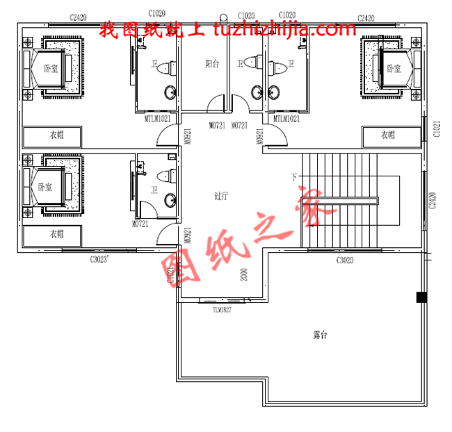 3层新农村房屋设计图纸及效果图，宽敞明亮，色彩搭配柔和，平米数较大
