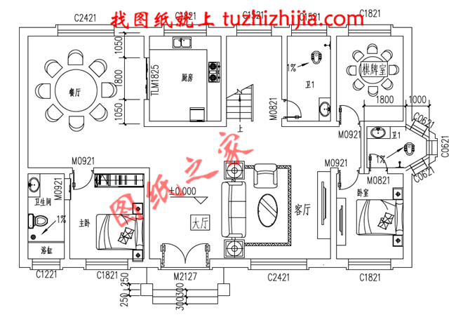 简约大气170平米二层别墅设计图,户型布局经典、实用,二楼空间利用率高,布局巧妙