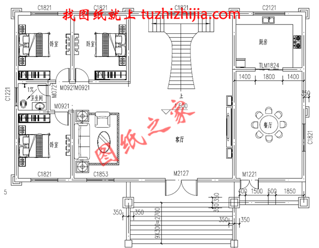 二层小别墅外观图片,别墅图纸,外观时尚,布局简单实用,挑空的客厅设计