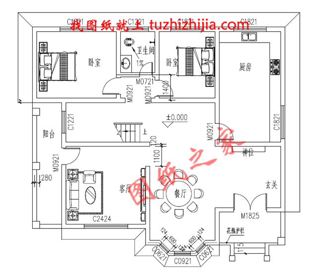 二层农村小别墅设计图，造价经济实惠，参考价30万以内