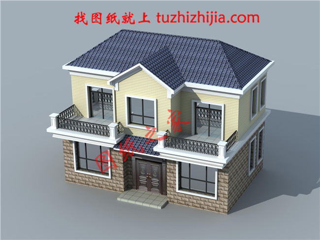 经济实用新农村二层房屋设计图纸,占地80平米,造价15万左右