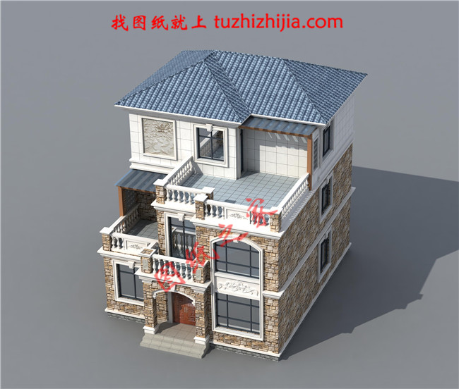 爆款120平米三层农村别墅房屋设计图,室内布局功能齐全,色彩搭配协调耐看