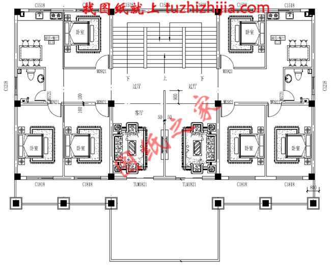 大气、简约三层双拼别墅设计图,适合和父母同住,既相互关照又相互独立