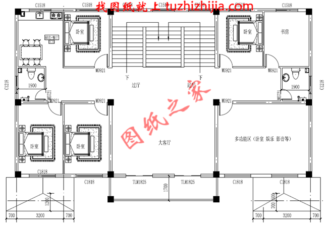 大气、简约三层双拼别墅设计图,适合和父母同住,既相互关照又相互独立
