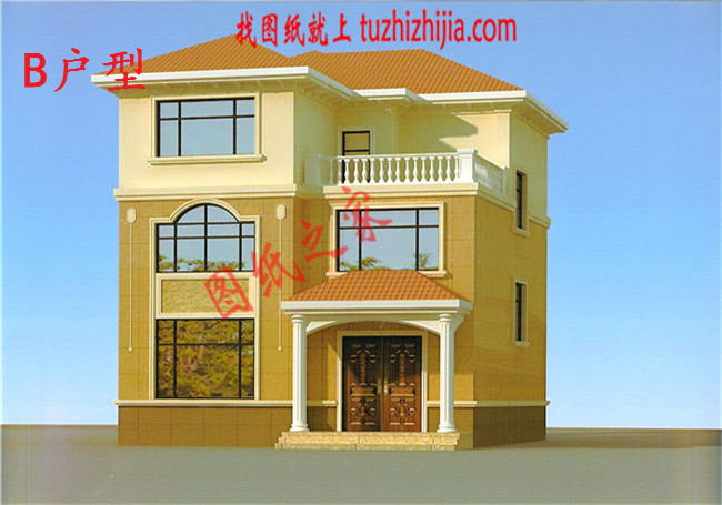小户型农村三层房屋设计图,占地120平米,布局非常合理,外表典雅华美