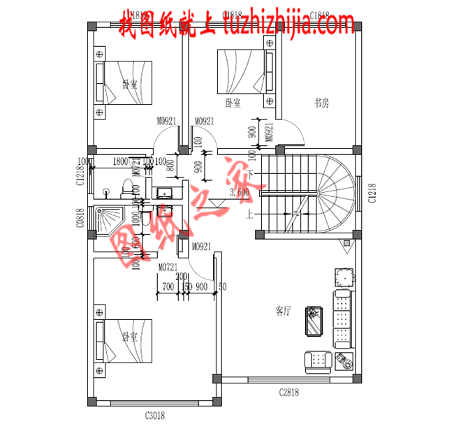 小户型农村三层房屋设计图,占地120平米,布局非常合理,外表典雅华美