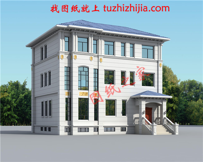 高端三层别墅设计图纸,客厅中空,带地下室,设置多个套间
