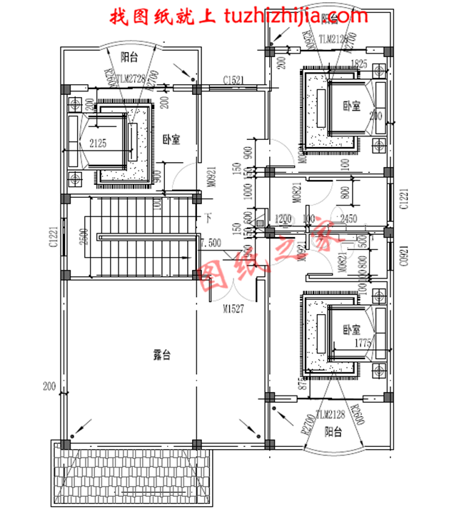 漂亮实用三层新农村小别墅设计图纸,占地150平米,带露台,从哪个方向看都很好看