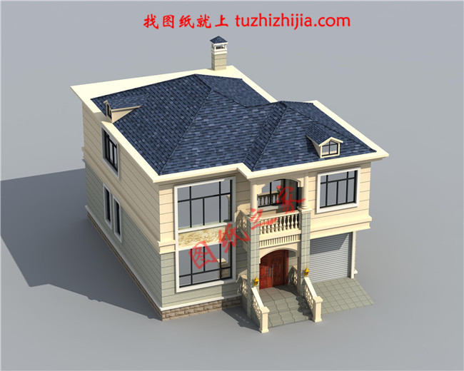 带车库简约二层小别墅房屋设计图纸,占地120平米,造价20万左右