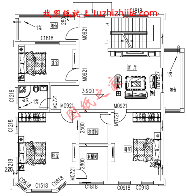 带地下室新农村三层房屋图纸,高大上的外观,内部布局合理,经典的造型