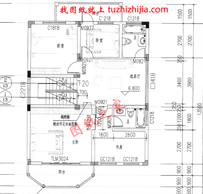 三层新农村自建房屋设计图纸,占地120平米左右,此户型是个开间小,进深大的户型
