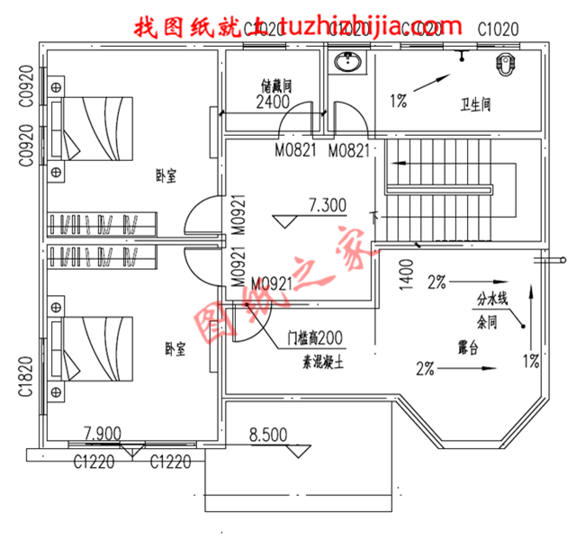 三层农村自建别墅设计图纸及效果图，占地110平米，外观精致又大气