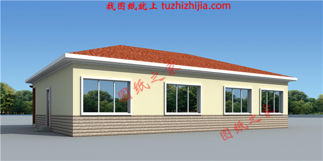 一层平房新农村自建别墅,造价20万以内,占地面积200平米左右,独家设计