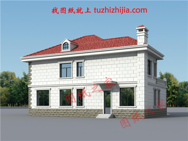 16×12米二层欧式带车库农村小别墅，既舒适又美观