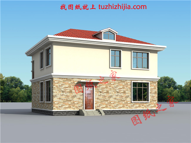 好看又简单的二层楼房,经济实用型的农村小别墅,占地135平米