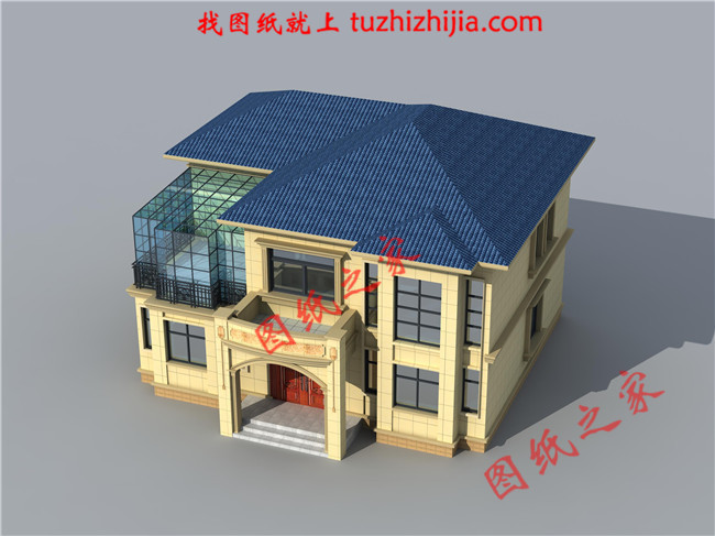 两层楼房设计图，两层新农村楼房图纸，外观典雅古朴