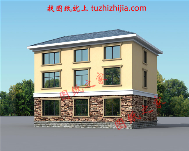 100左右乡下三层楼房设计图，户型方正，小面积宅基地的福音