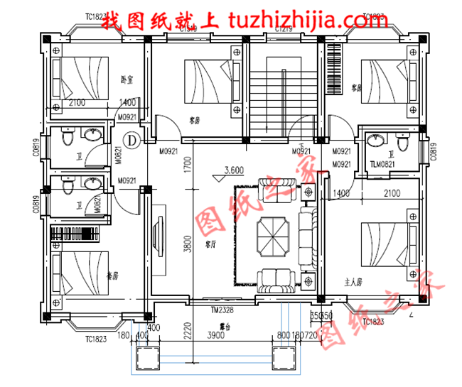二层楼房设计图,占地120平米左右,符合现代农村的建房政策