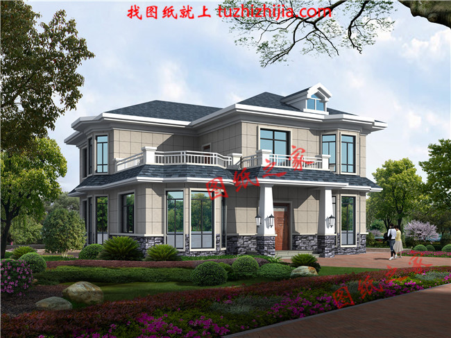 150平米二层乡村小别墅,户型合理,外观清新淡雅