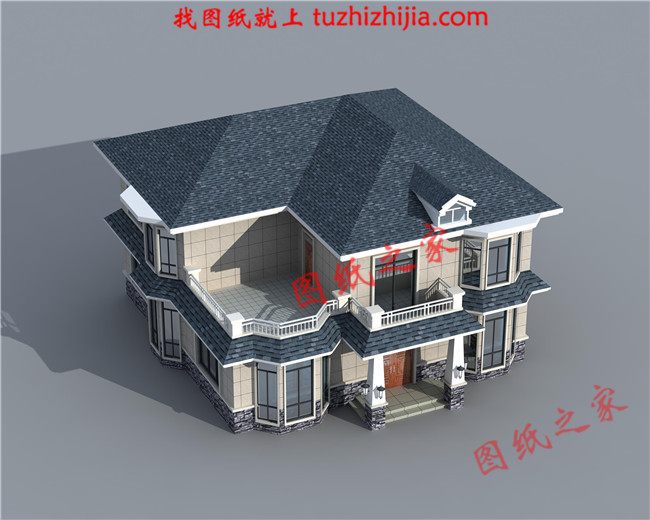 150平米二层乡村小别墅,户型合理,外观清新淡雅