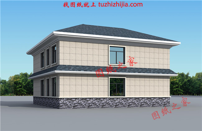 150平米二层乡村小别墅,户型合理,外观清新淡雅