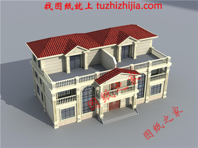 农村建房兄弟双拼三层，经典的欧式风格，大气的外观