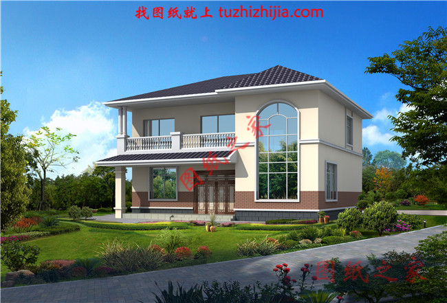 乡下二层楼房住宅设计图纸及效果图,农村二层小洋楼