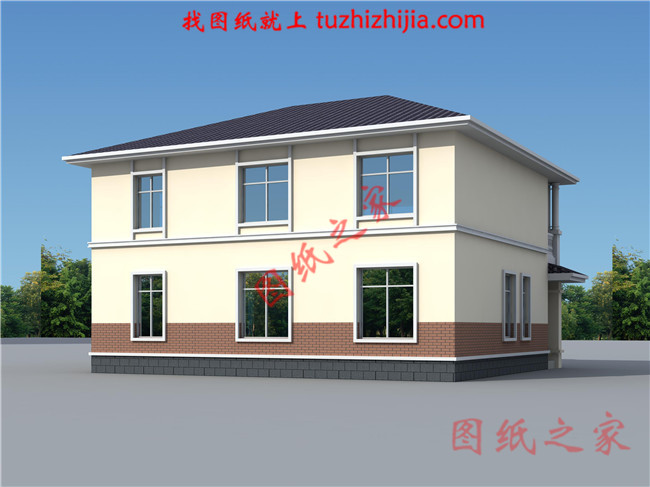 乡下二层楼房住宅设计图纸及效果图,农村二层小洋楼