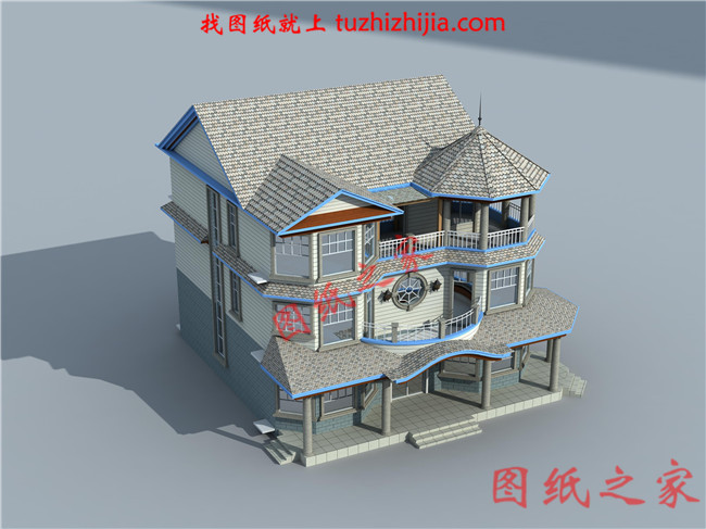 三层新农村住宅房屋设计图，温馨美观的户型